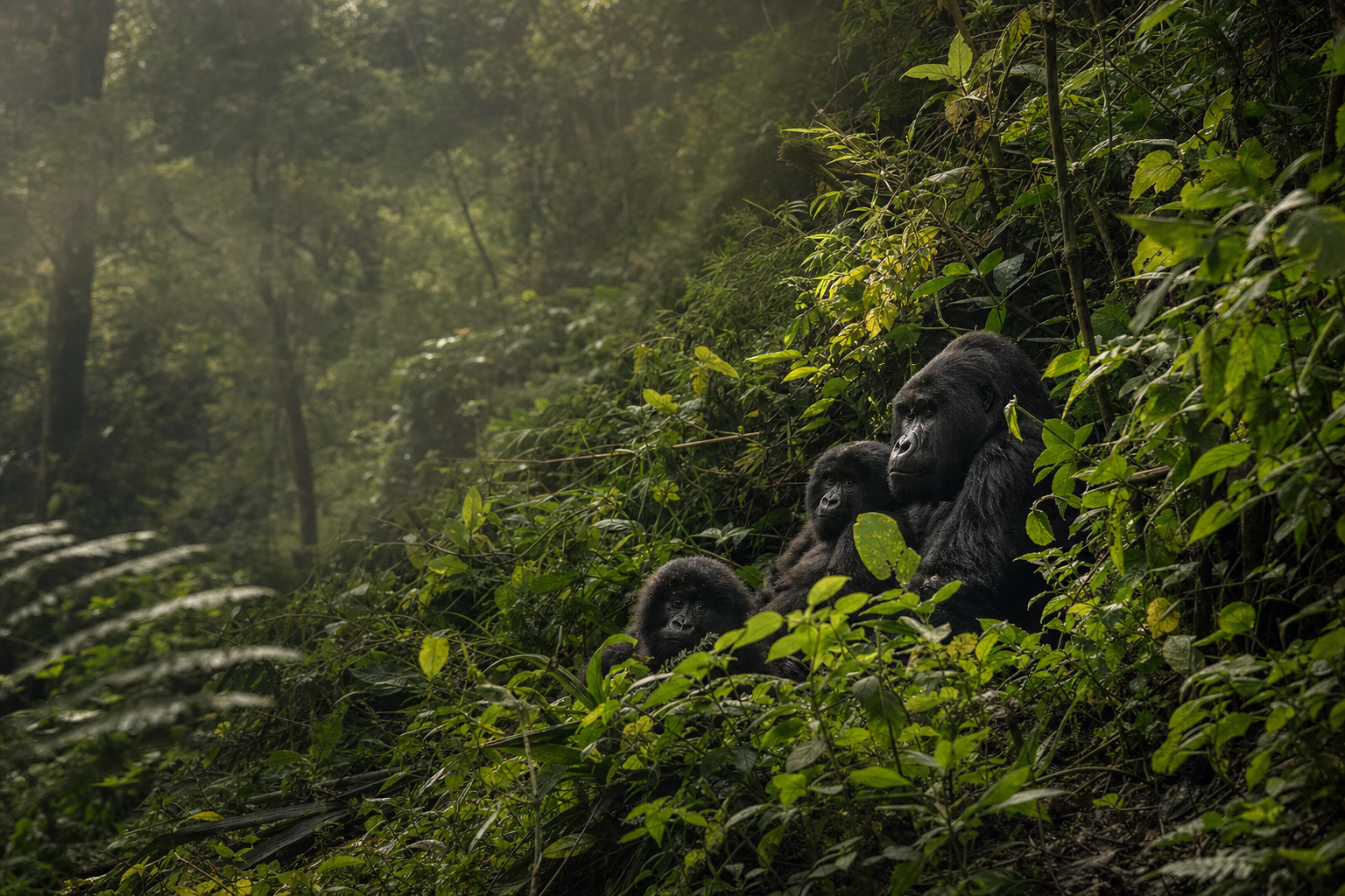 Uganda's primates in their natural forest habitat